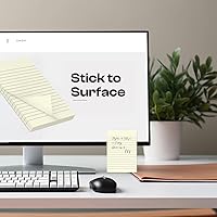 Vista 6 de Bloc de notas adhesivas de 4 x 6, 6 blocs, notas adhesivas amarillas con líneas, 30 hojas/bloc, blocs adhesivos fáciles de publicar, bloc de notas