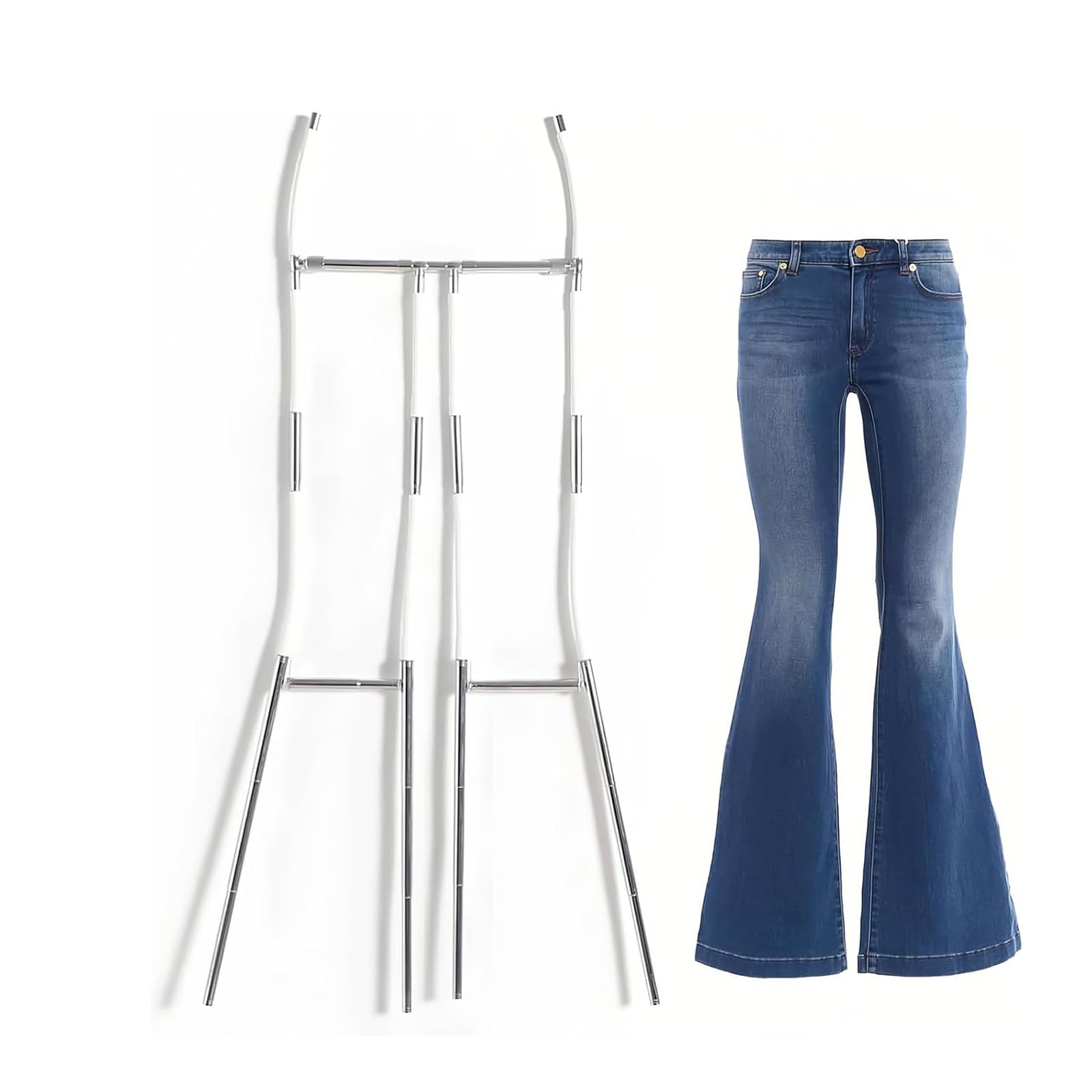 Dieser verstellbare, unsichtbare Kleiderbügel mit Mannequin-Funktion eignet sich für die Präsentation von Kleidung, Fotografie und als Unisex-Hosenbügel mit verstellbarer Taille und Beinen s