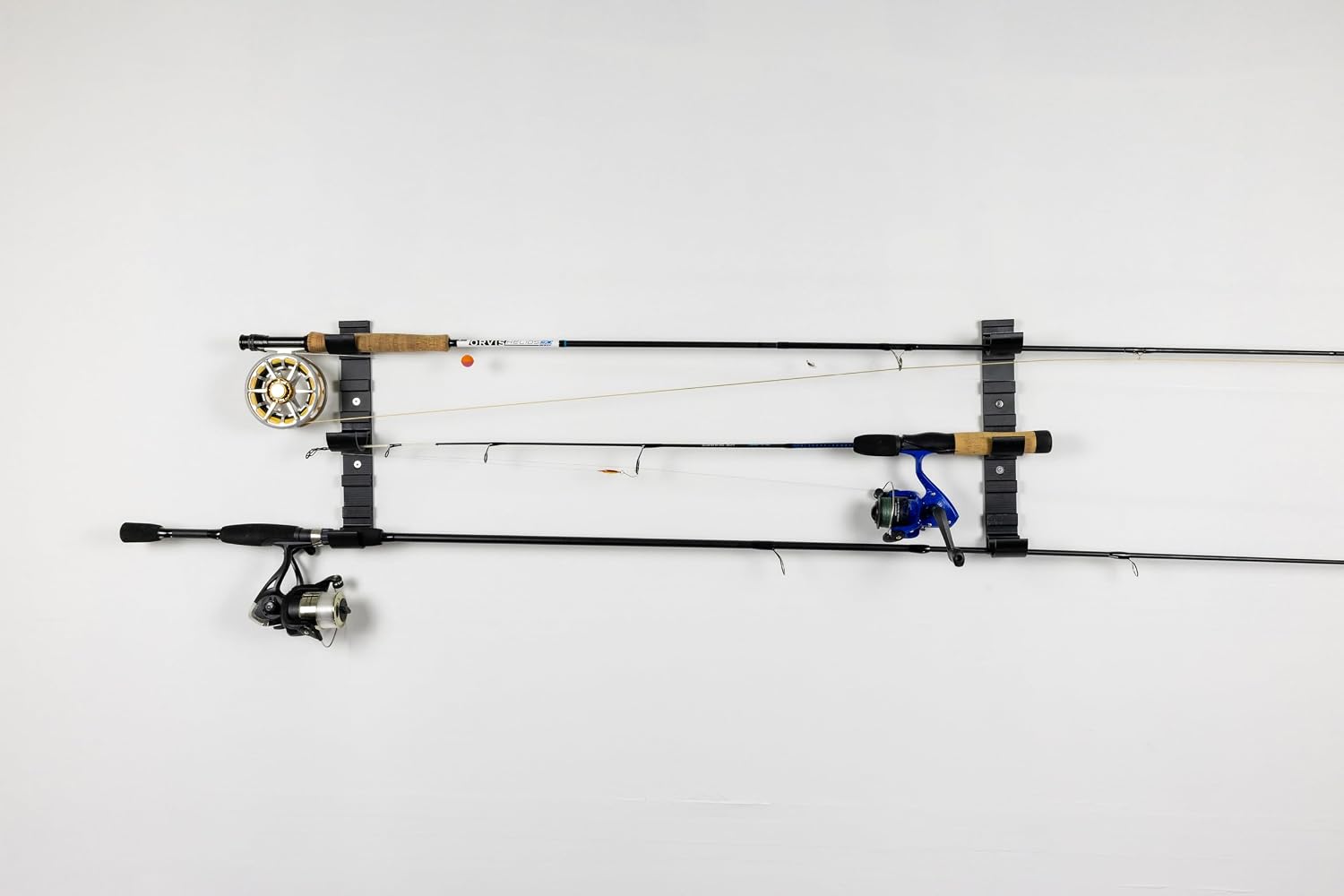Fishing Rod Holder Wall Mount — Modular Rail Attachment for Garage Storage | Fits Any Rod, PETG, Made in USA | Pesca Innovations