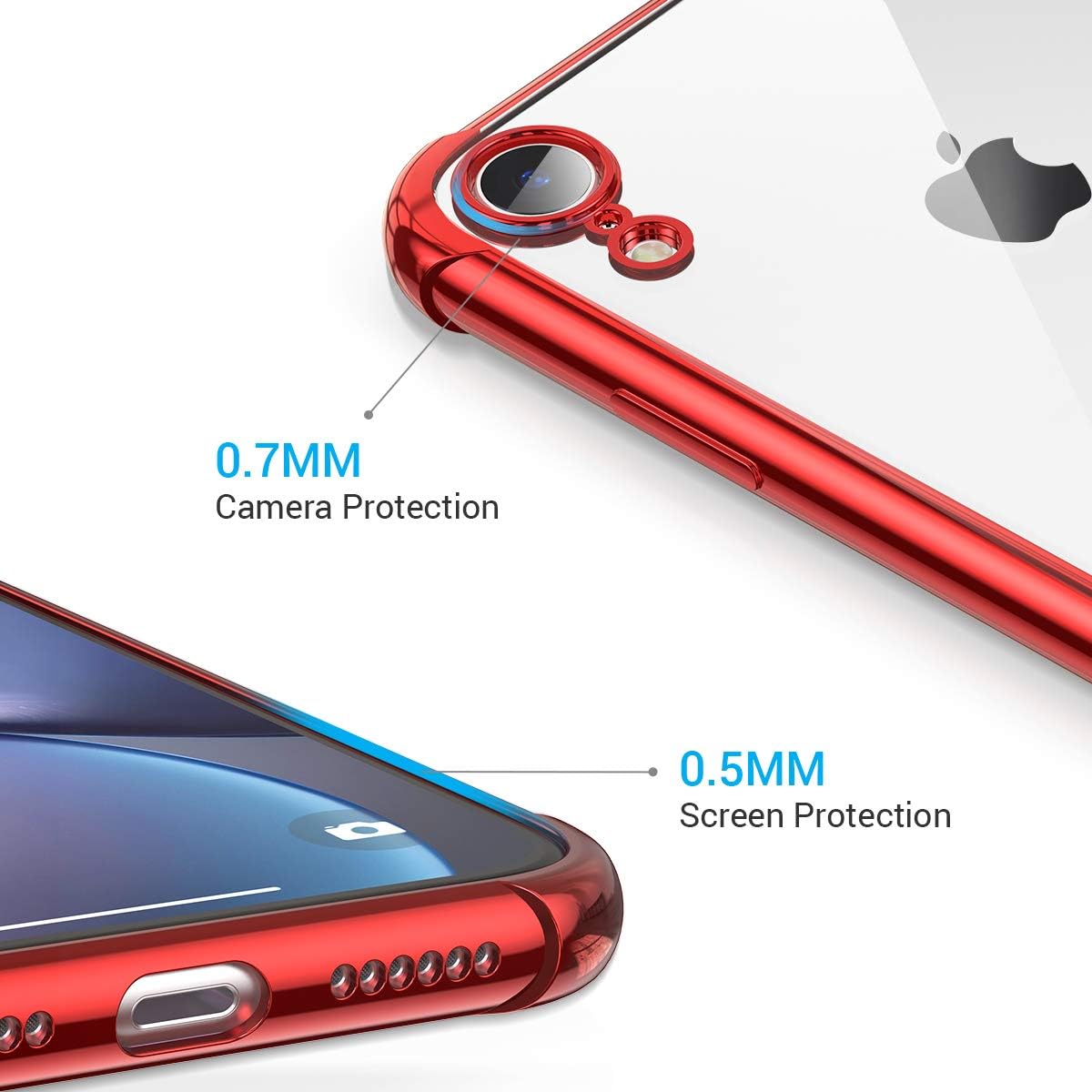 AINOPE iPhone XR Case Compatible, [Crystal Clear] Shock Absorption with 4 Corners Protection, Protective Cover with Soft Scratch-Resistant TPU Compatible iPhone XR 6.1 inch 2018 (Clear)