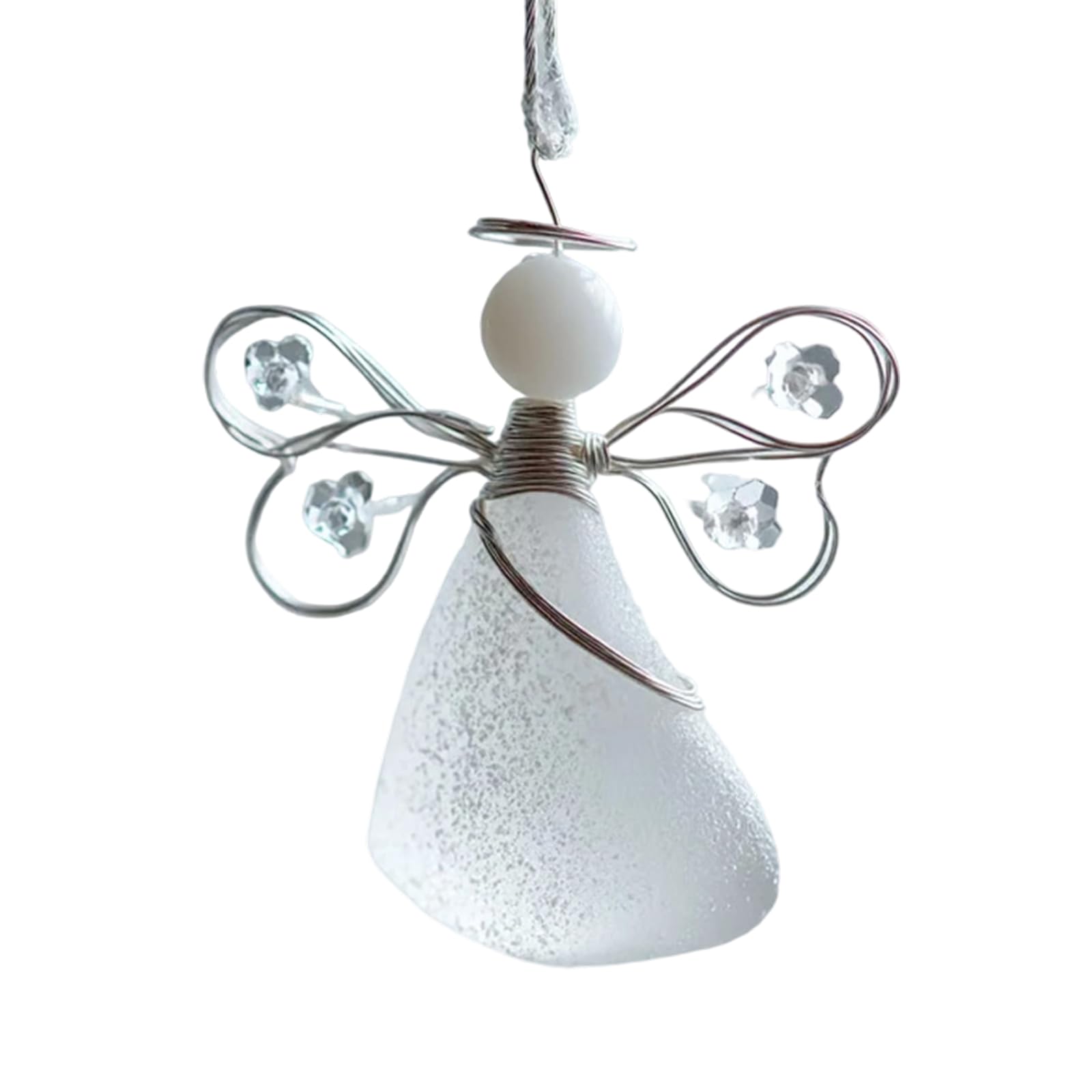 Coastal Angelic Hanging Decors 2D Flat Acrylic Pendant Ornament for Holiday Christmas Tree and Beach Theme Homes Styling Coastal Wall Hanging