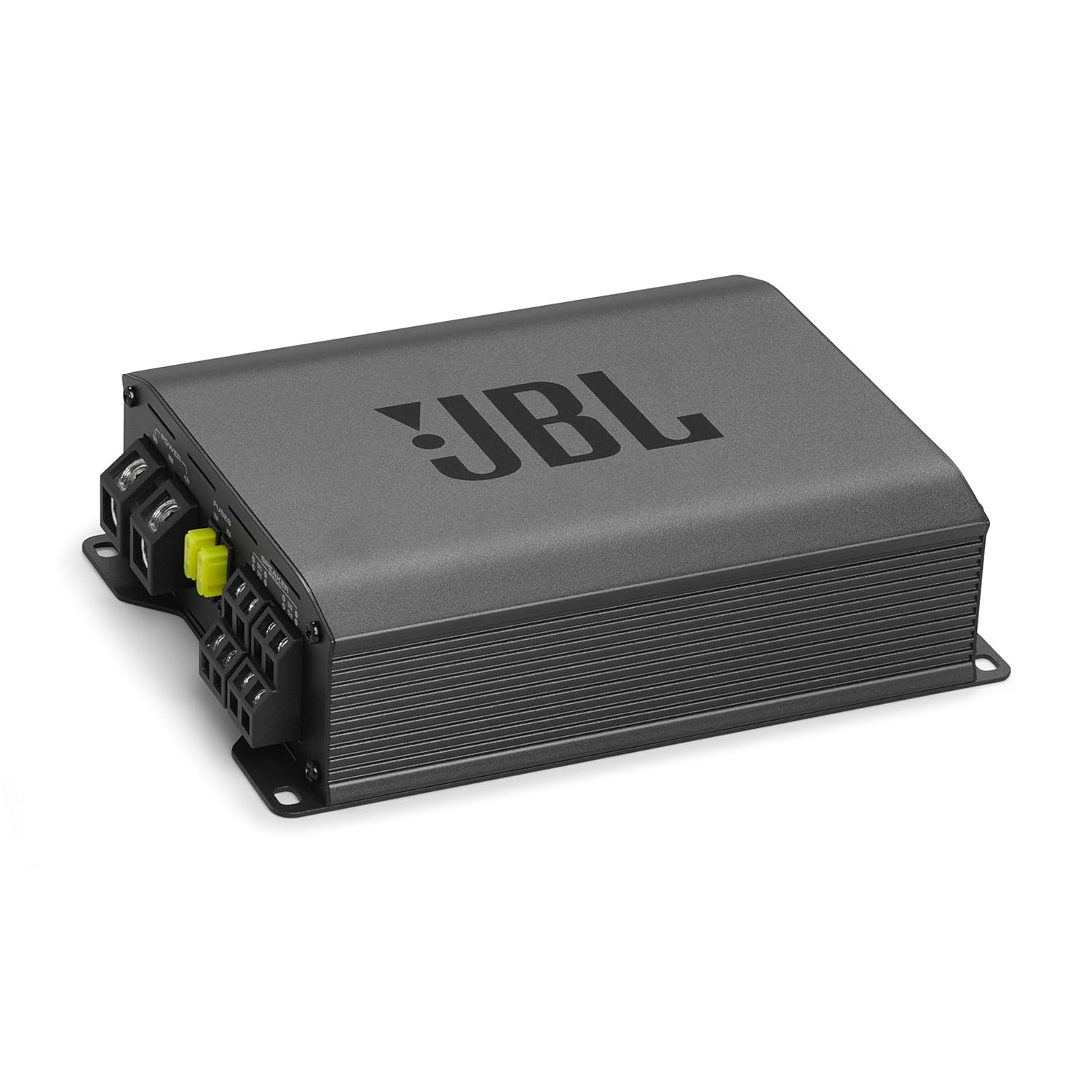 JBL Stage GT 60041 amplificador 4 canales Class-AB, 4x60 W RMS a 4 ohm, 4x80 W a 2 ohm, 2x160 W puenteado, full-range coche, filtros paso alto/bajo, rango 20 Hz–20 kHz