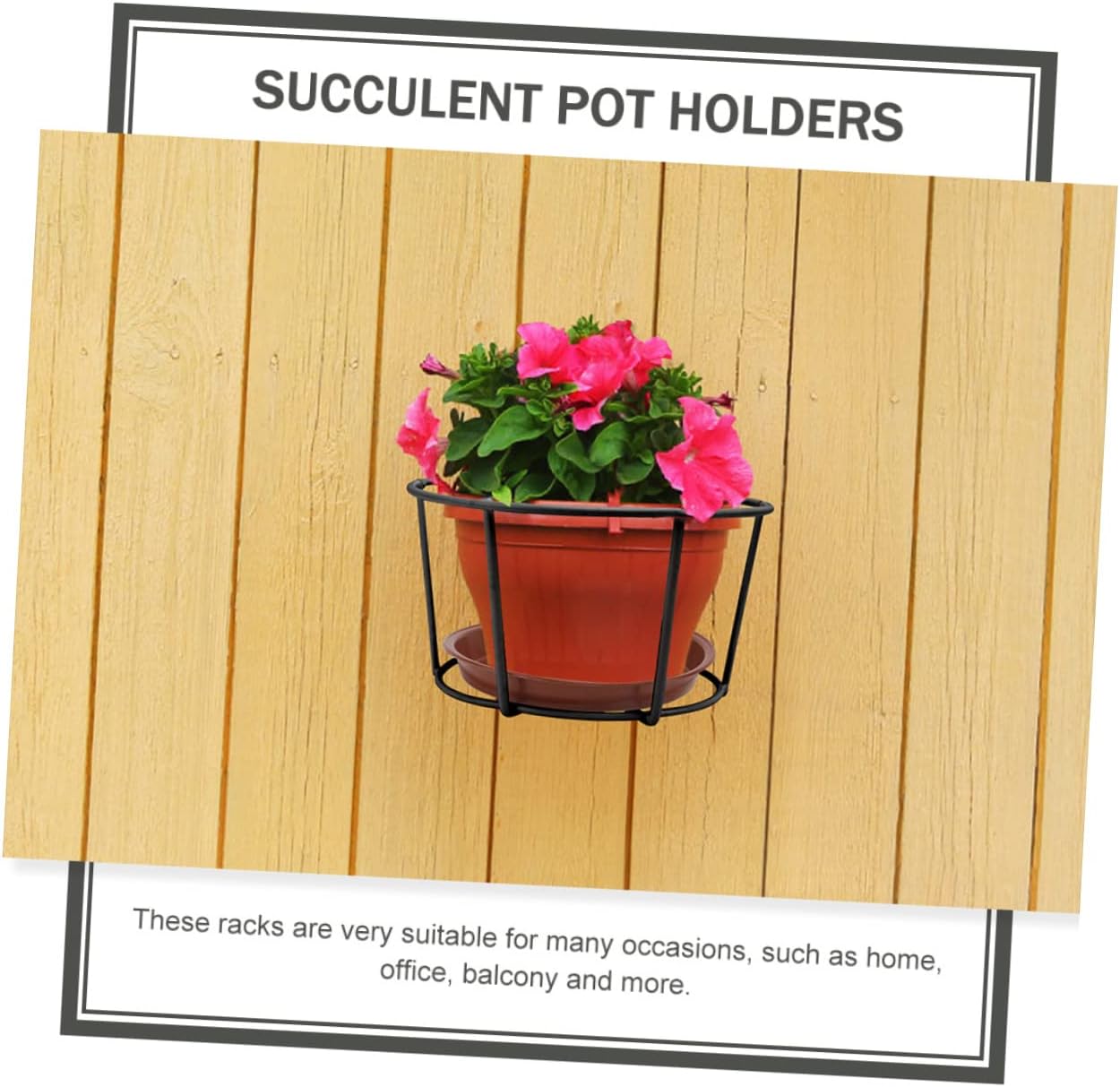 Toyvian 3sets Iron Flowerpot Racks Hanging Holders for Balcony and Windowsill Plant Stands for Flower Resistant Design