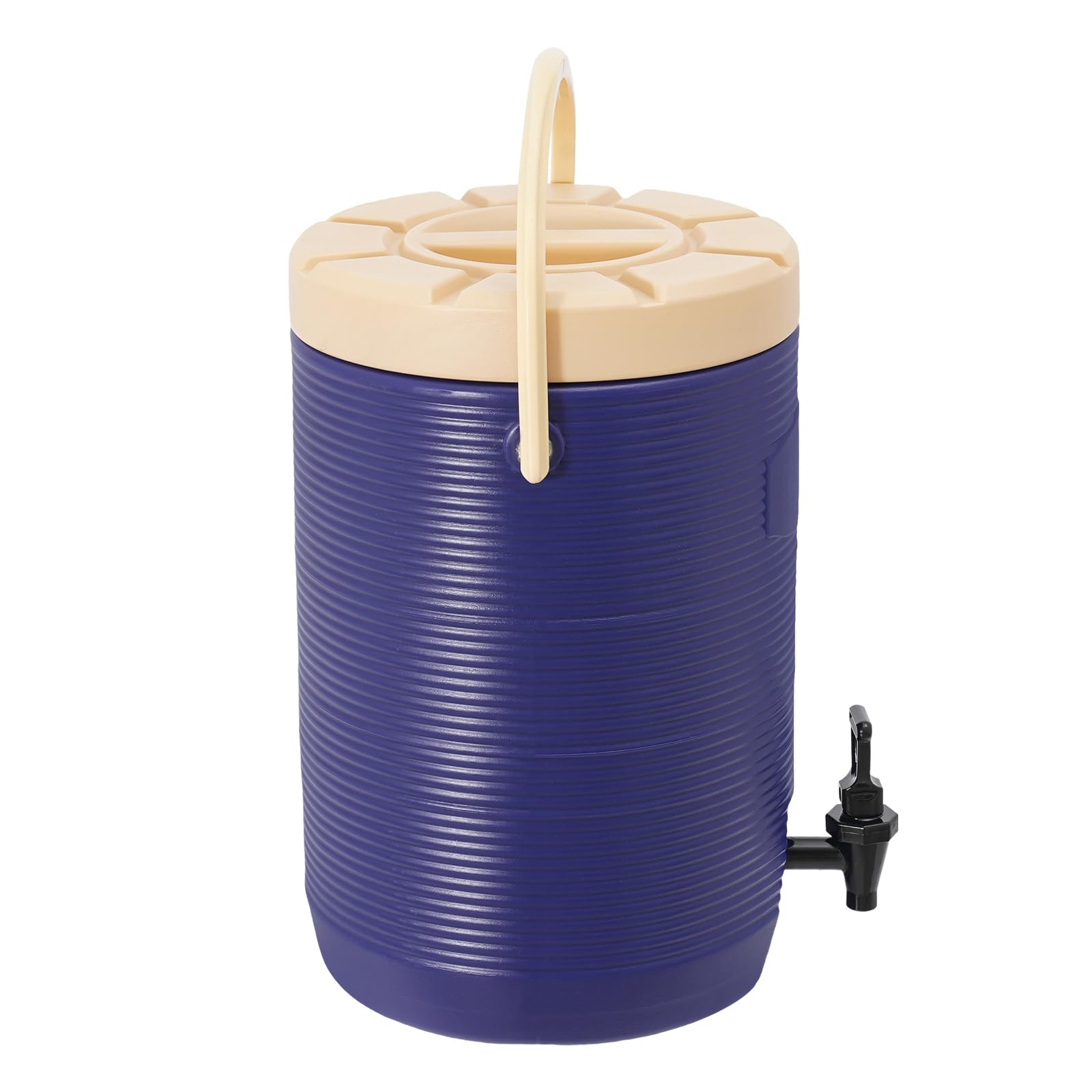 Dispenser di bevande in acciaio inox, 15 litri, con rubinetto, per caldo e freddo, 8 ore, dispenser di acqua calda portatile per caffè, tè e feste (blue)