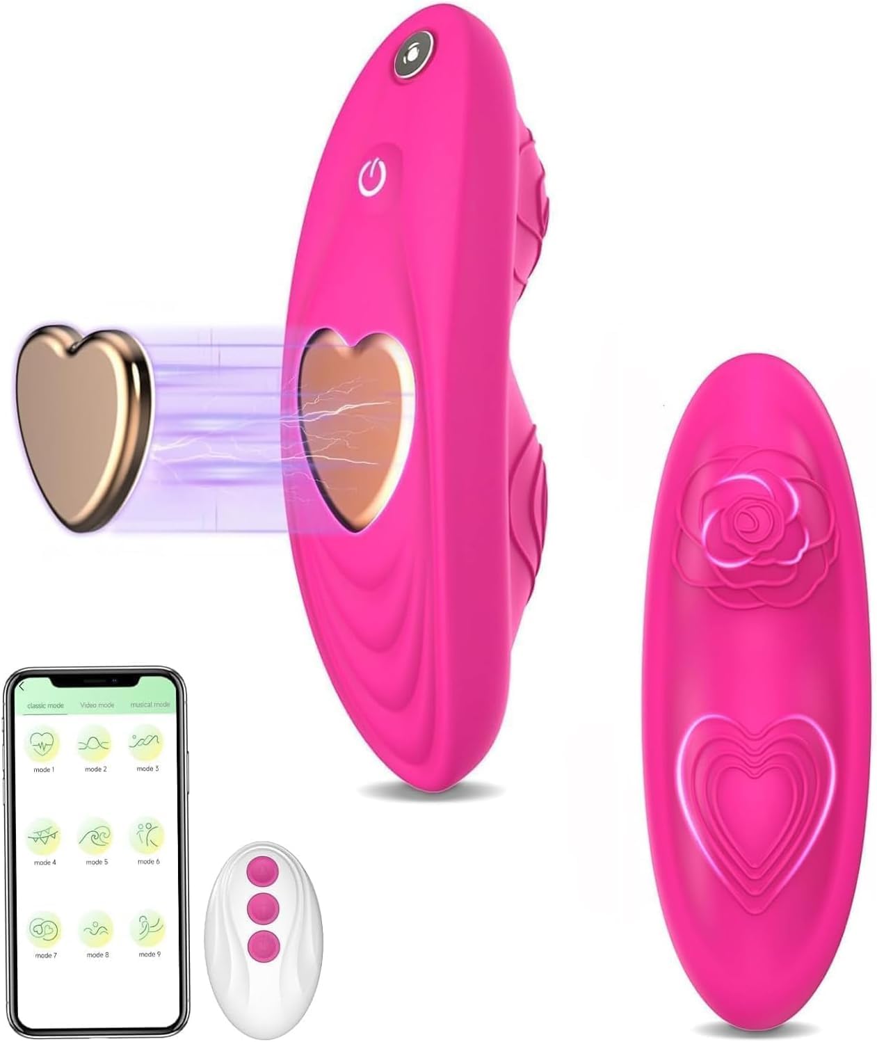 Júgúẹtẹ Śéxụalé Dịlđø Vībradør Parejas Con App Control Remoto Inalámbrico, Invisible Vībrādøreş Cộņsộlāḏørēs, Masajeador Mārīpღsa Bràĝàș Femenin Mujer Çlīťøriànò Y Pừnto Ĝ, 9 Modos