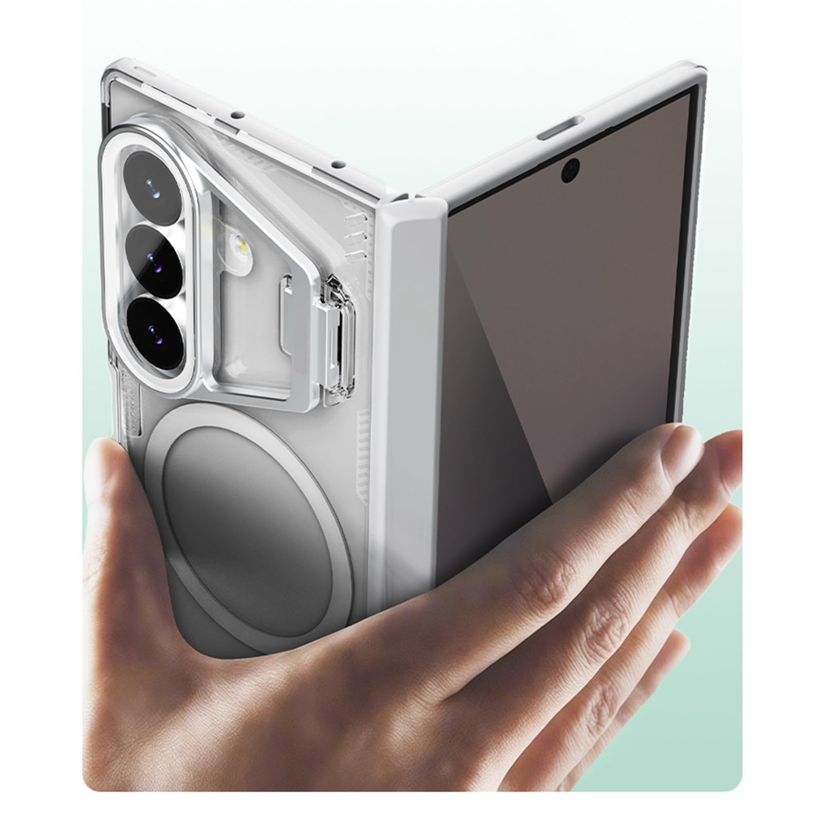 Custodia Per Samsung Galaxy Z Fold 8 Ultra, Trasparente Magnetico Case