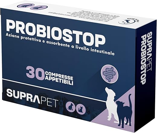 Suprapet Probiostop Probiotici Cane e Gatto 30 compresse - Contrasta la Diarrea...
