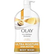 Olay Body Wash for Women, Ultra Moisture, 24hr Moisturizing, Hydrating & Refreshing, B3 Vitamin Complex, Free of Parabens & Phthalates, For All Skin Types, Shea Butter Scent, 33 fl oz