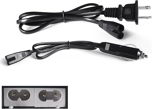 Fiambrera eléctrica de 80 W, cable de alimentación de 12/24/110 V, calentador de alimentos portátil solo para 4 tomas, coche/camión/hogar, cable de