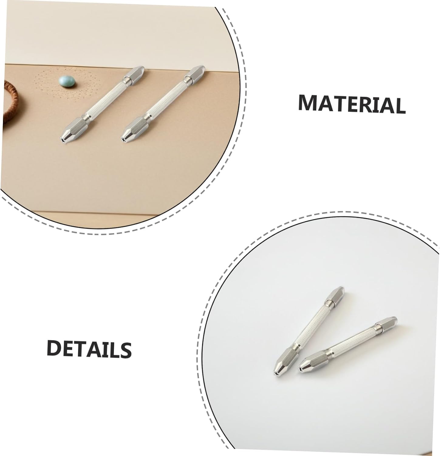 Artibetter 2pcs Hexagonal Pin Vise Hand Drill Double-ended Watch Repair Wire Tool Mini Precision Handheld Drill for Jewelry Making and Pcb Crafting