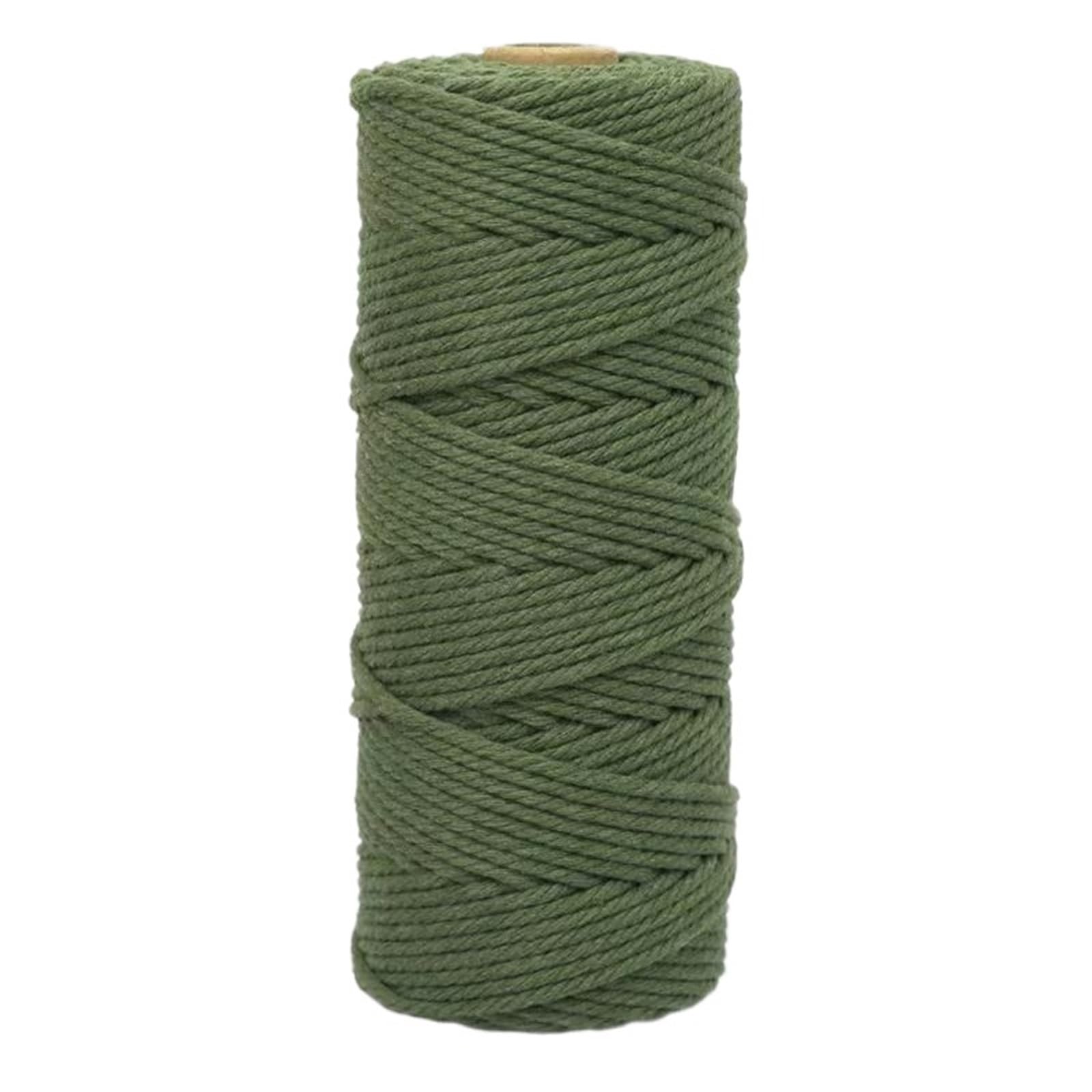 Cotton Macrame Cord 3.0mm-100m Colorful Natural Cotton Macrame Rope Cord for Wall Hanging Plant Hangers Crafts(Color2)