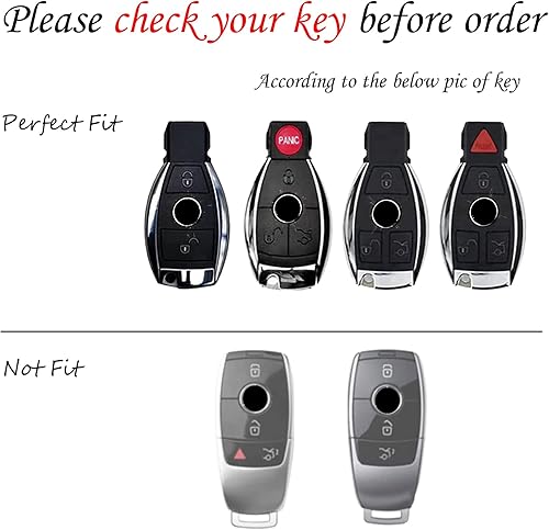 Miniatura 9 de WSAuto Funda para llavero de Mercedes Benz con bandera estadounidense, llavero de metal de cuero compatible con 2019-2021 Clase A Clase C Clase G