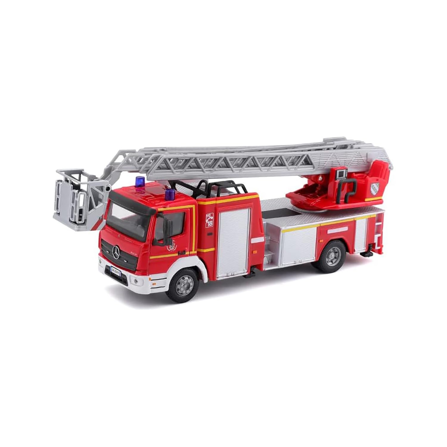 Bburago B18-32018 1:50 Mercedes ATEGO 1530F MAGIRUS DLK 23/12, Assorted Designs and Colours