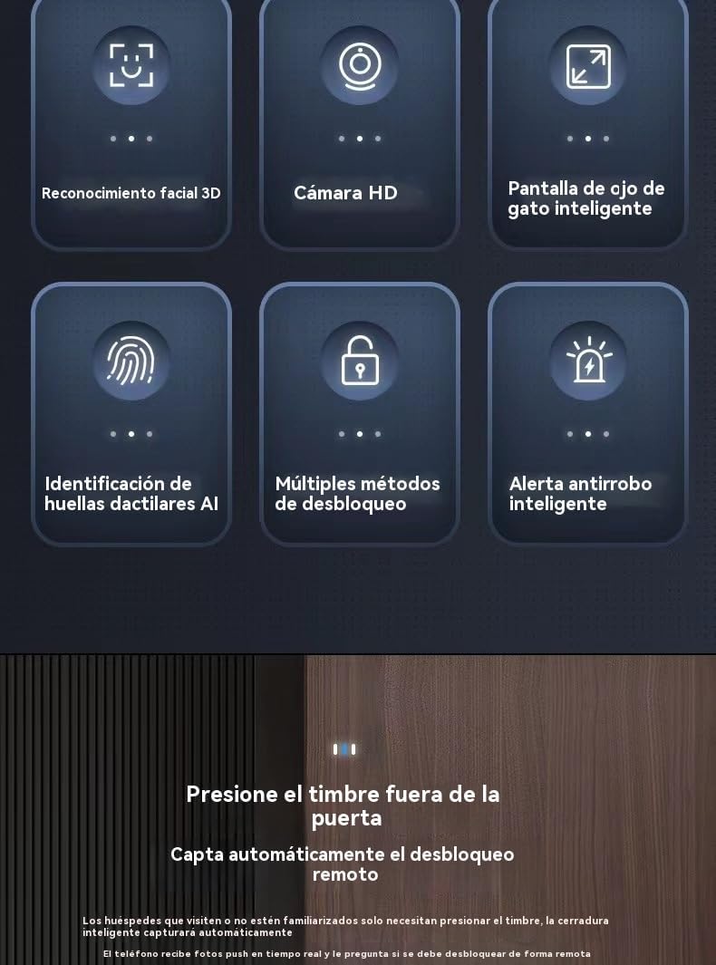 Smart Door Lock with Facial Recognition, Digital Keypad, LCD Display, Biometric Security Lock, Gray