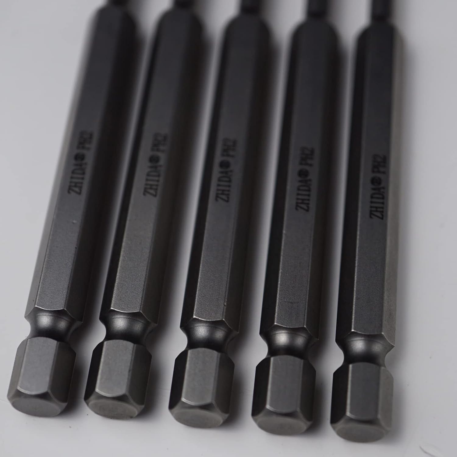 3.5 Inch Impact Screwdriver Bits - Set of 5 PH2 Phillips #2 Bits, 89mm Long for Maximum Torque and Durability