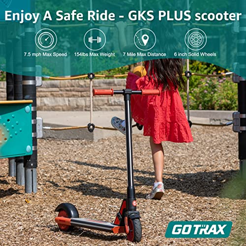 Gotrax Gks Plus Electric Scooter For Kids 6-12, Max 7 Miles Range And 7.5Mph Speed, 6" Wheel And Unique Led Light Design, Ul2272 Certified Red #TOP3