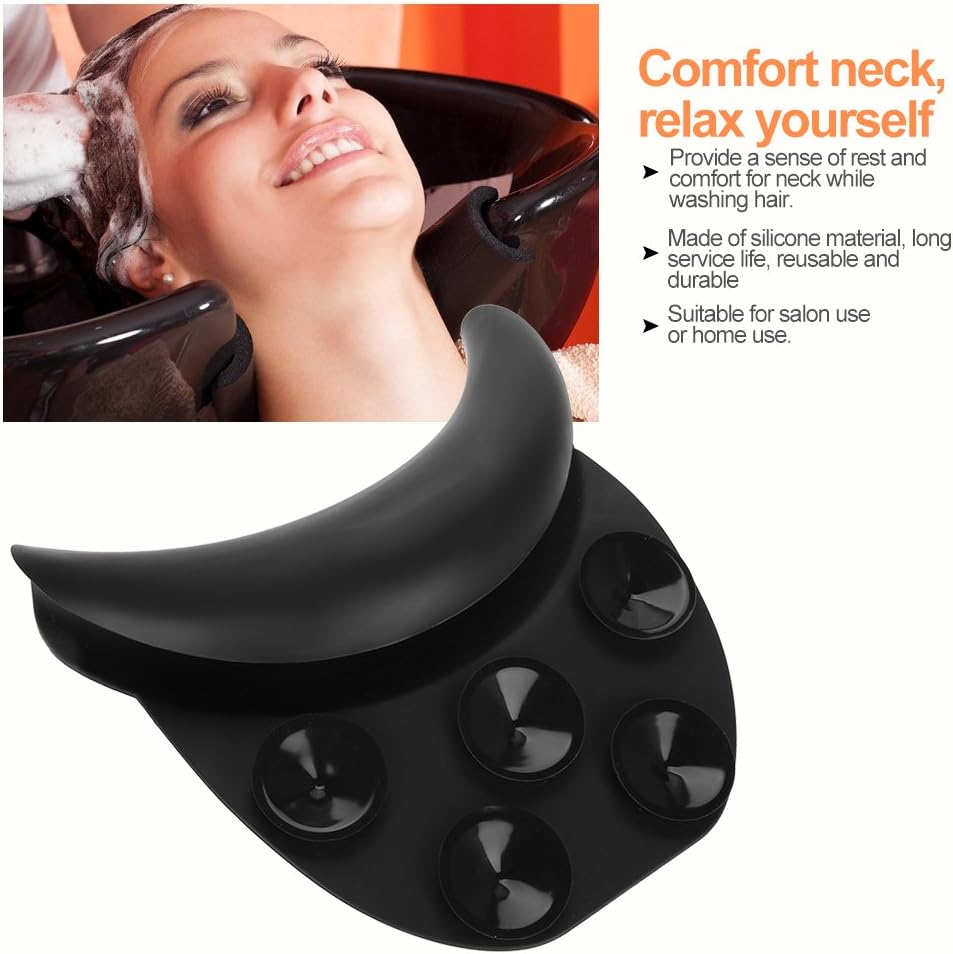 Hair Wash Basin Shampoo Bowl Neck Support Suction Cushion Salon Spa Silicone Hair Washing Backwash Gripper Hair Washing Sink Neck Support Cushion Handle Professional Accessories - Image 4