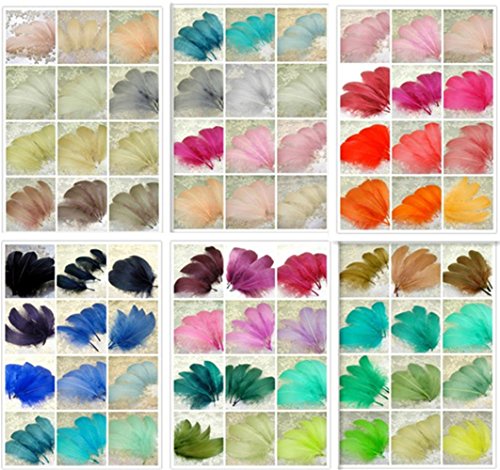 Miniatura 2 de Plumas De Ganso Sueltas, 70 Colores, Para Sombreros, Tocados, Artesanías, Decoraciones, Lámparas, Persianas, Disfraces 10 Unidades Emerald 43