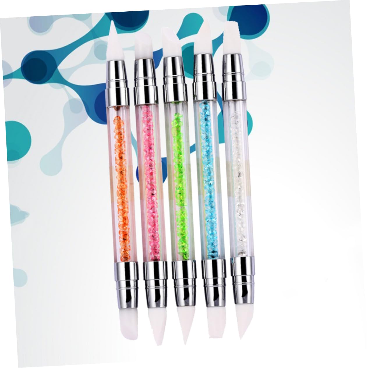 FRCOLOR 15 Piezas Pinceles Para Uñas Herramienta De Arte De Uñas Bolígrafo De Silicona Pluma De Uñas Cepillo De Uñas Pluma De Arte De Uñas Lápiz Con Diamante