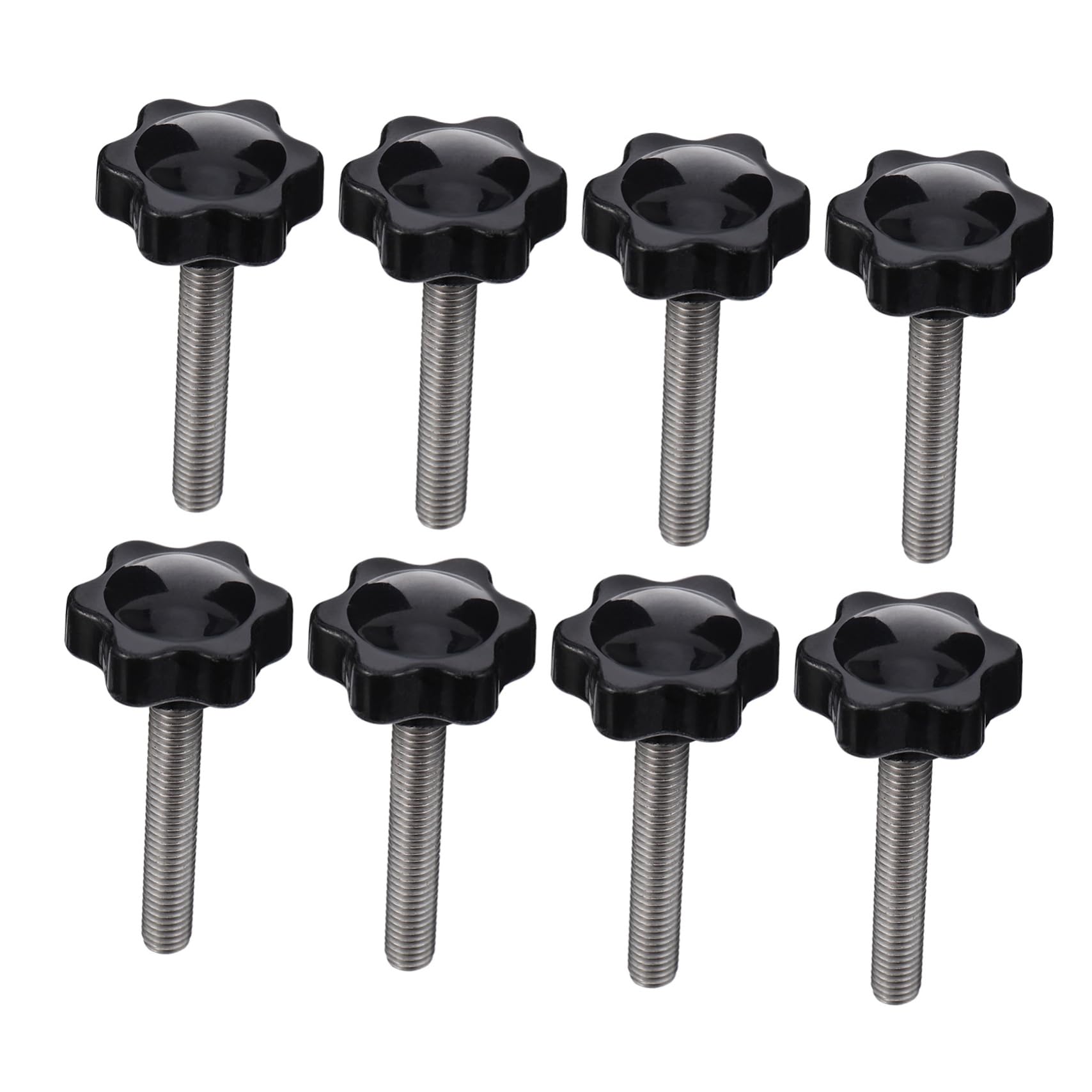 HEALLILY Plum Blossom Design Screw Knobs 10 Pack Clamp Star Knobs for Cabinets Threaded Tightening Screws Non-Slip Handgrip for Tools
