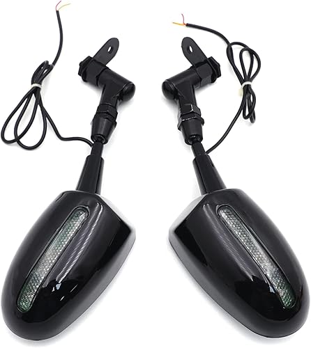 Miniatura 7 de Mini vista trasera espejos para Honda CBR 600RR Kawasaki Ninja 636 ZX6R Yamaha YZF R6 R1 negro