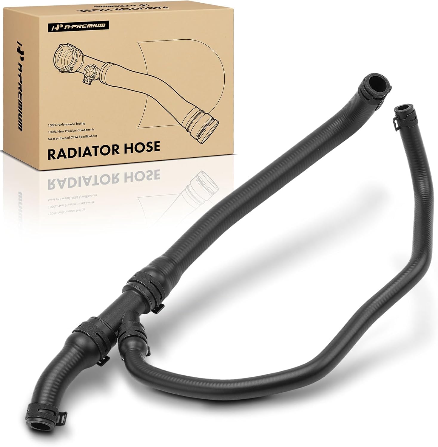A-Premium Radiator Coolant Hose Compatible with Porsche Cayenne 2011-2014, Panamera 2010-2016, 4.8L