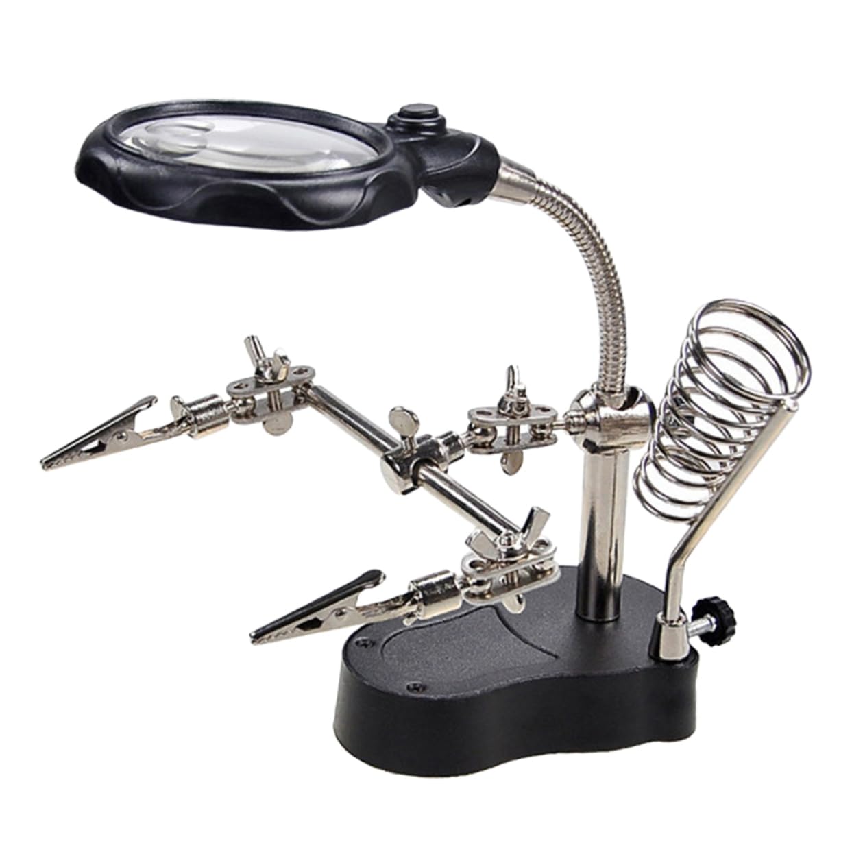 DOITOOL Multi Function Lamp Hard-Ware Repair Kit Table Lamp Acrylic Metal Clamp with LED Light Easy to Carry for Desktop Repair Work