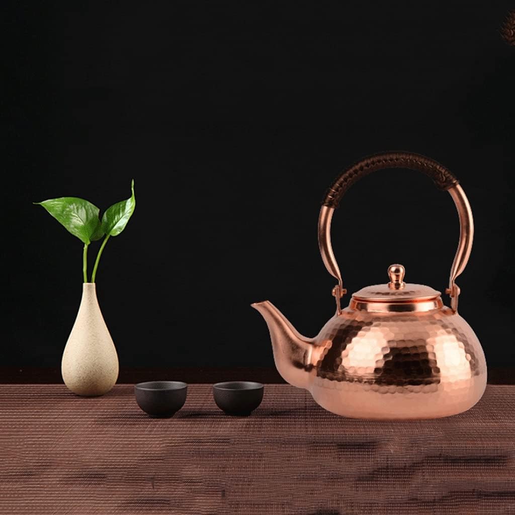 1.3L Copper Tea Kettle, Tea Pots for Stove, Coffee Kettle for Induction Cooker, Teapots Coffee Servers Kettles Tea Machines