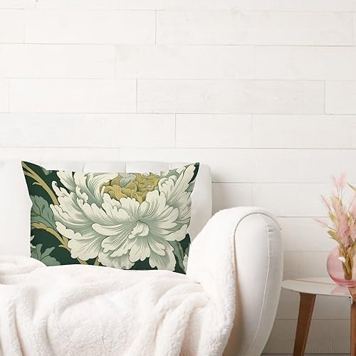 Vista 842 de ArogGeld Chinoiserie - Fundas de almohada escénicas asiáticas, estilo asiático, funda de almohada azul y verde Kelly, funda de cojín para decoración