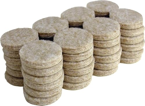 Shepherd Hardware 9972 1-Inch Heavy Duty Self-Adhesive Felt Furniture Pads, 48-Count, Beige #TOP17