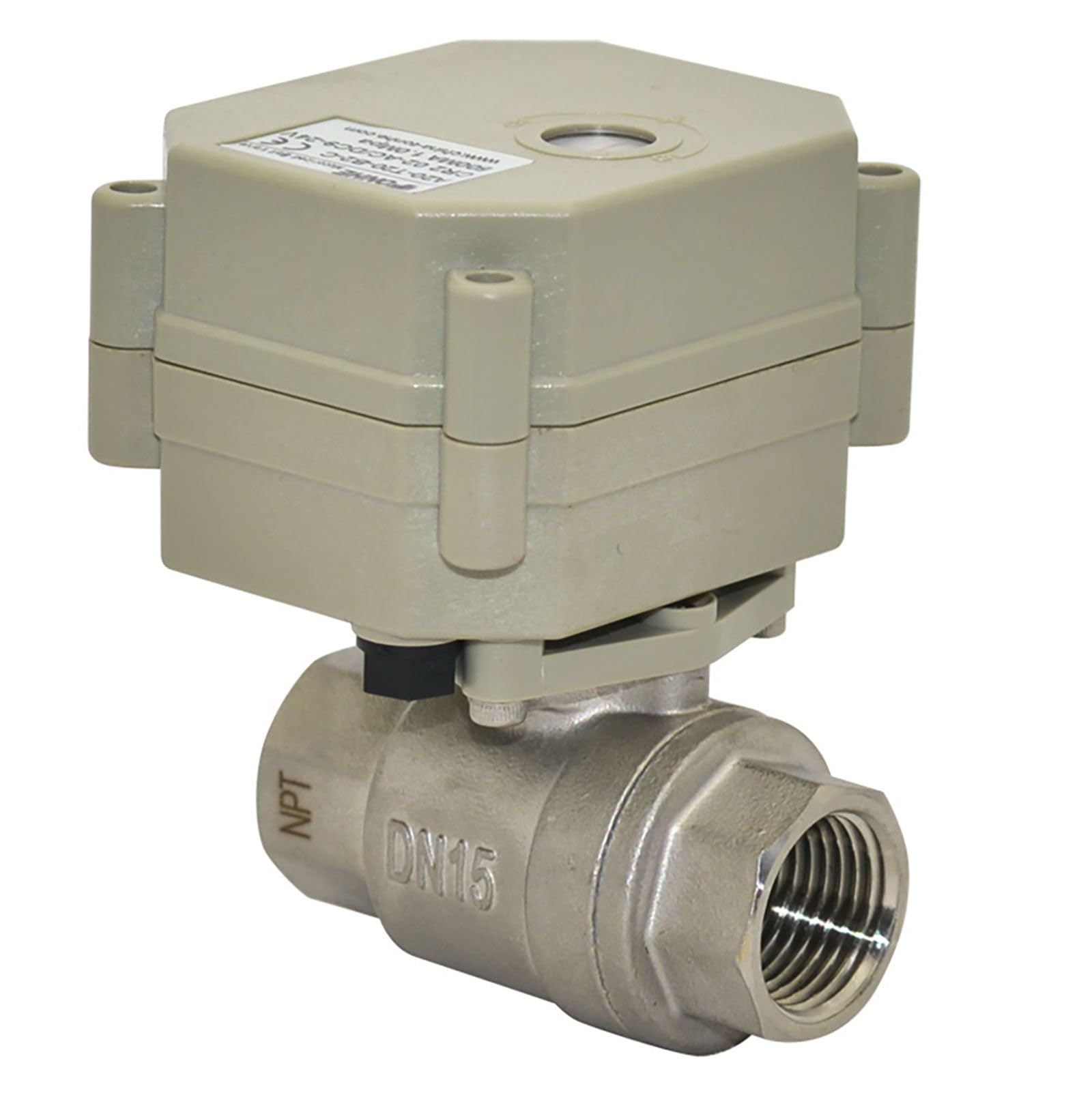 3/8" 12V CC valvola a sfera motorizzata con passaggio pieno, valvola a sfera elettrica in Acciaio inossidabile DN10, CR501