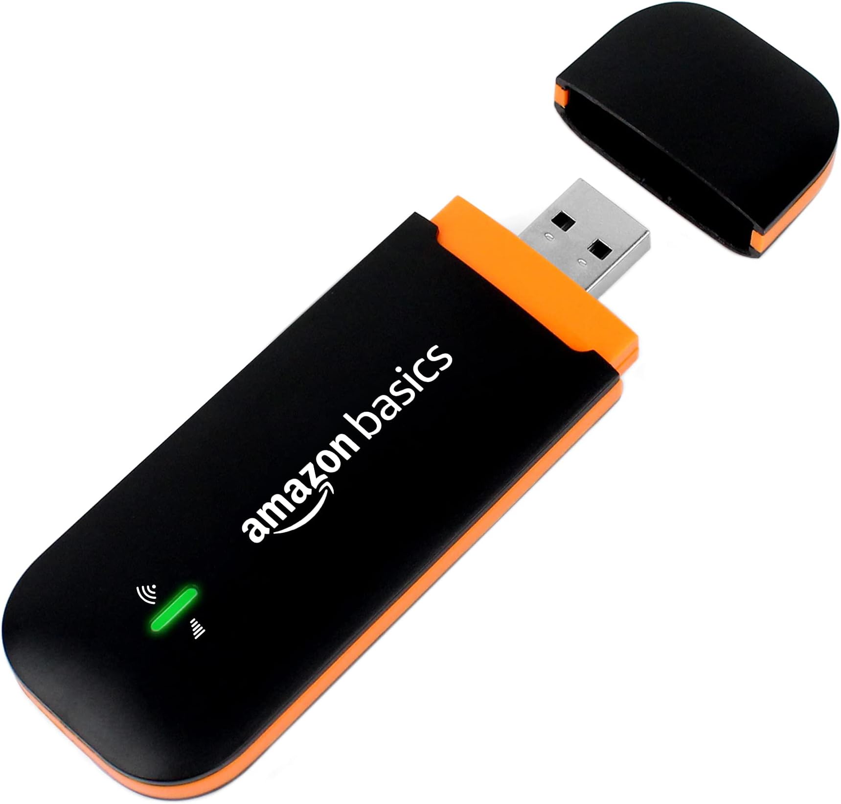 AmazonBasics 4G LTE WiFi USB Dongle Stick with All SIM Support | Plug & Play Data Card with up to 150Mbps Data Speed, Hotspot for 10 People, Premium QUALCOMM Chipset, single_band, Black