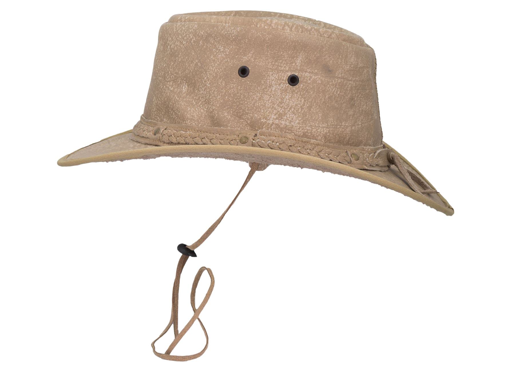 Walker and Hawkes - Chapeau Canyon - Galon tressé - Cuir de Vachette - Outback
