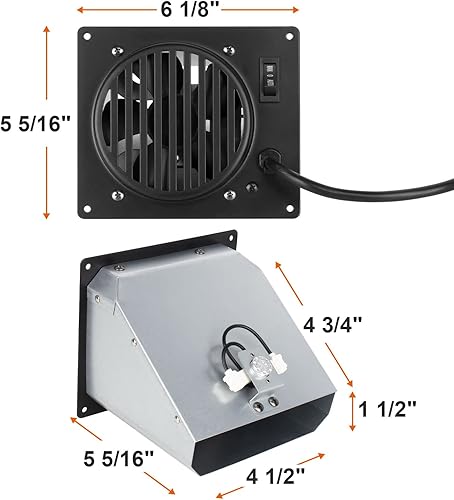 Miniatura 2 de DELSbbq Ventilador de pared para calentador de pared Dyna-Glo Vent Free Wall Heater's, ventilador sin ventilación para Dyna-Glo 30,000 BTU, Mr.