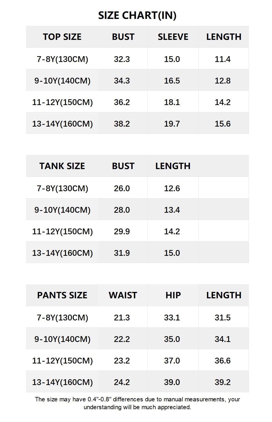 Hilinker 3-teiliges Outfit für Mädchen mit Kapuze, bauchfreies Tanktop und Sweatpants