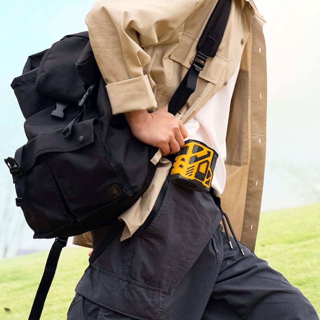 Outdoor Waist Fan Belt Fan Rechargable Cooling Fan 6000mAh Clip Fan ABS Texture Suitable for Travel Camping Fishing Use