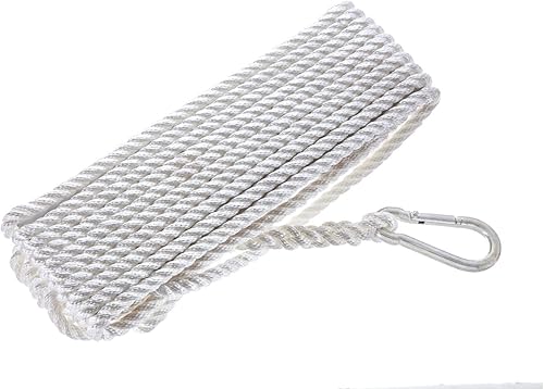 Attwood - Amarre de nailon trenzado doble prémium 117604-7 - 117605-7, 20 Feet, 