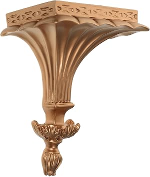 Xmas Wall Mounted Storage Shelf Resin Floating Display Shelf Golden