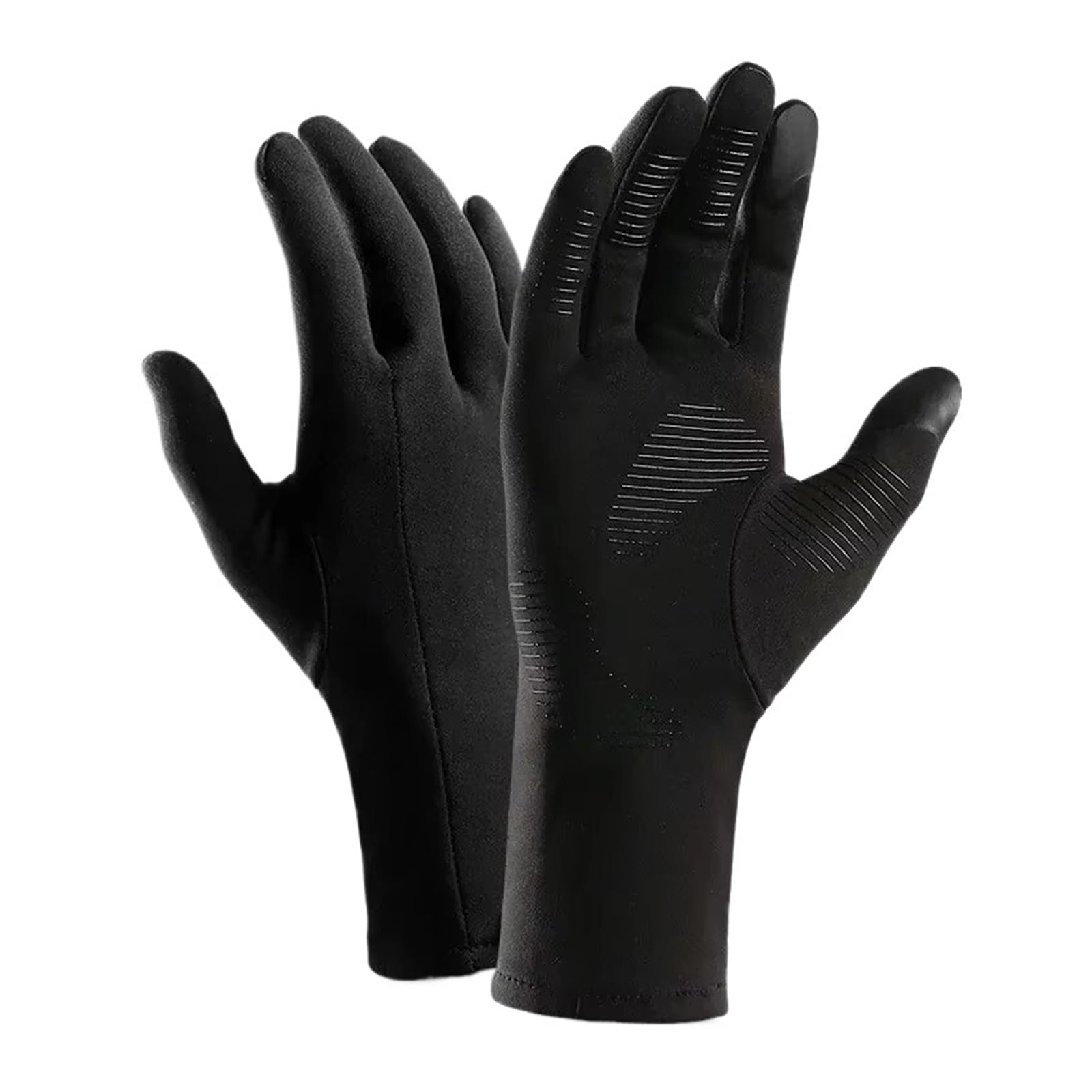 Guantes de esquí con forro negro interior delgado para pantalla táctil, utilidad, fiesta, ultraligeros, deportes, dedos completos, accesorios de snowboard