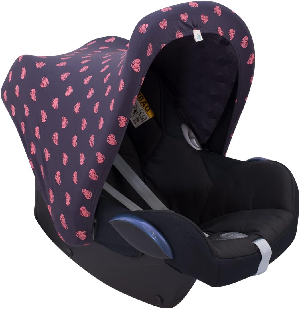 JYOKO Kids Universal Hood Canopy for Baby Carriers (Fluor Heart) - Image 3