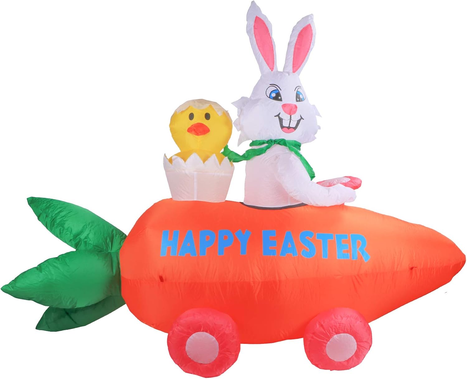 MUMTOP 6FT Easter Inflatables, Blow Up Easter Bunny with Giant Carrot and Chick, Easter Inflatables Outdoor Decorations with LED Light, Inflatable Outdoor Holiday Yard Decorations : Patio, Lawn & Garden
