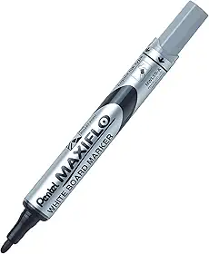 Pentel Marcador Para Quadro Branco MAXIFLO Ponta Fina 4.0mm Preto MWL5S-A