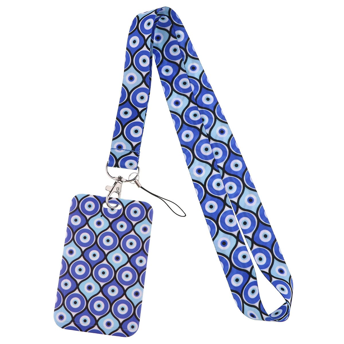 Jagowa1 Piece Lanyard Heavy Duty Polyester Trend ID Card Keychain Camera Lanyard with Lobster Clasp for Teachers Students Children (Blue), Blue, One Size