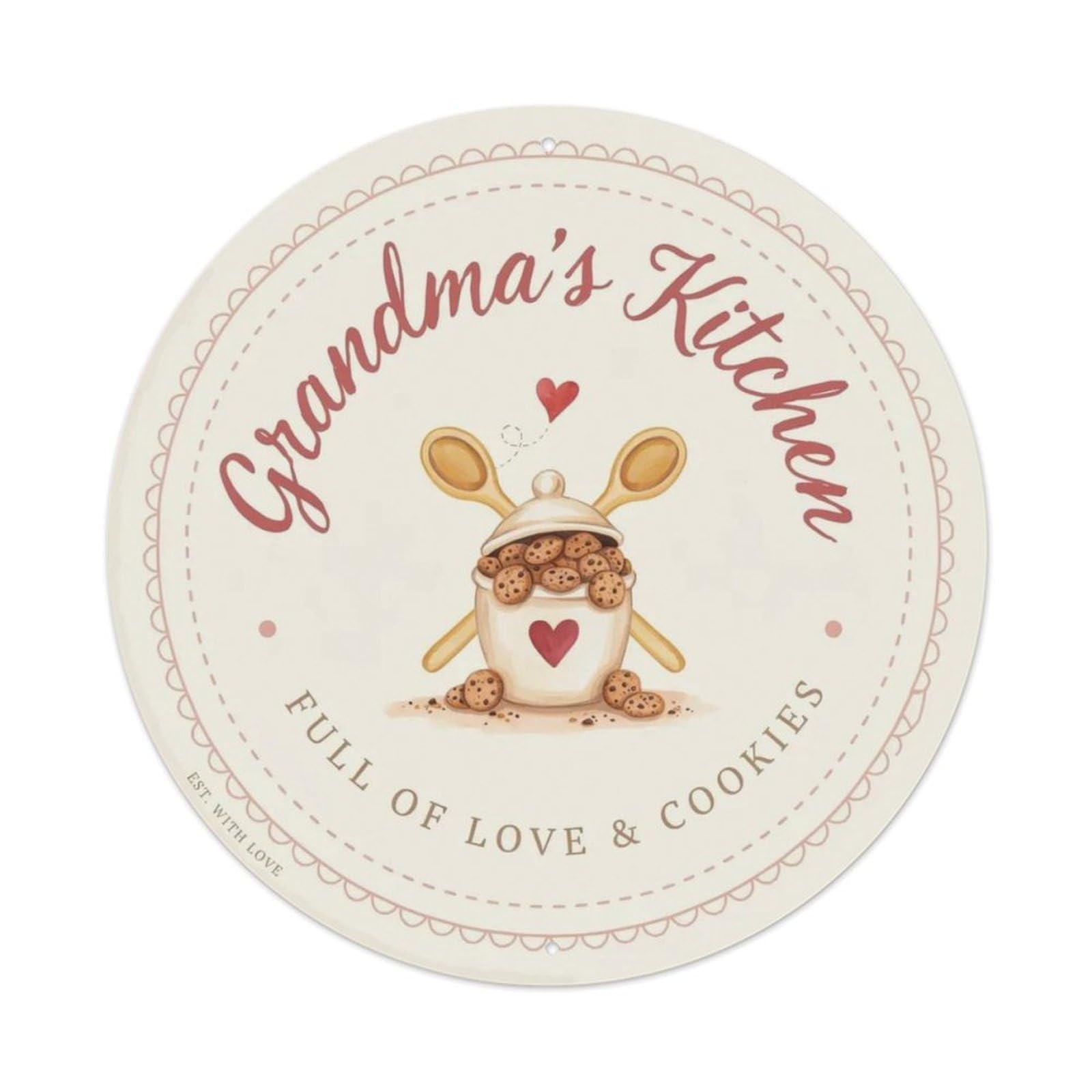 Grandma's Kitchen Metal Tin Sign Plaque