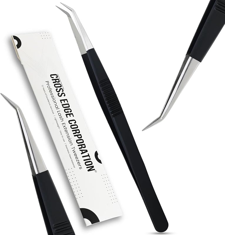 Pinça curva para isolamento de cílios Cross Edge Corporation CEC-ISO24, 14 cm