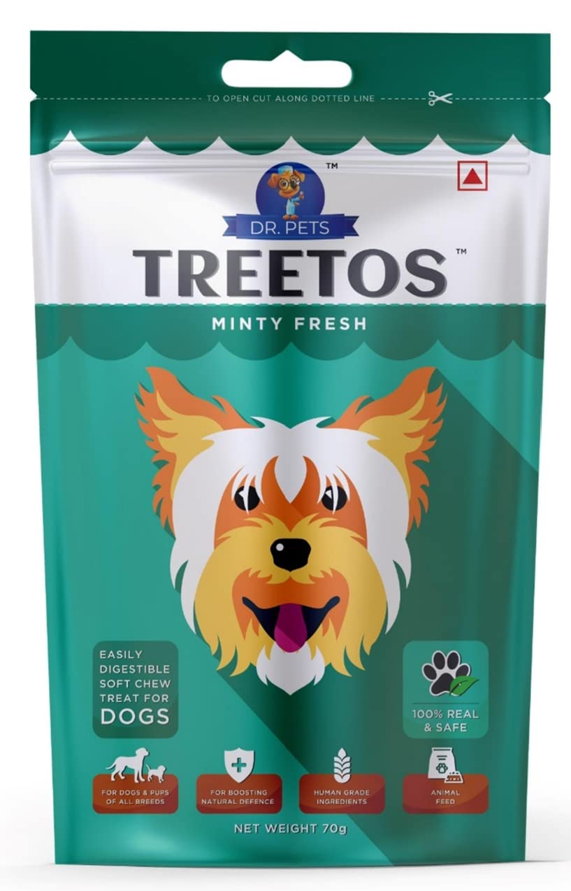 Best Dog Food Treat and Snacks TREETOS Minty Fresh Flavor with The Base of Chicken by DR. Pets (70 g Pack, Mouth Freshener of The Dog) (B0B39NFV6L) Amazon Price History, Amazon Price Tracker
