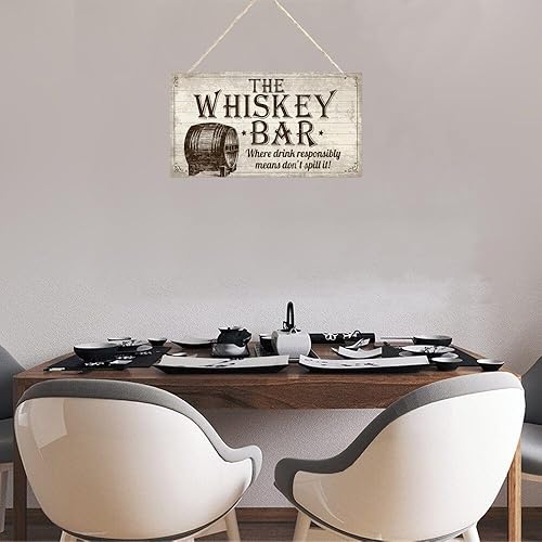 Miniatura 4 de TOMATO FANQIE Placa de whisky vintage para colgar en el hogar, bar, pub, hombre, cueva, regalo de cumpleaños para él, 10 x 5 pulgadas (US-G021)