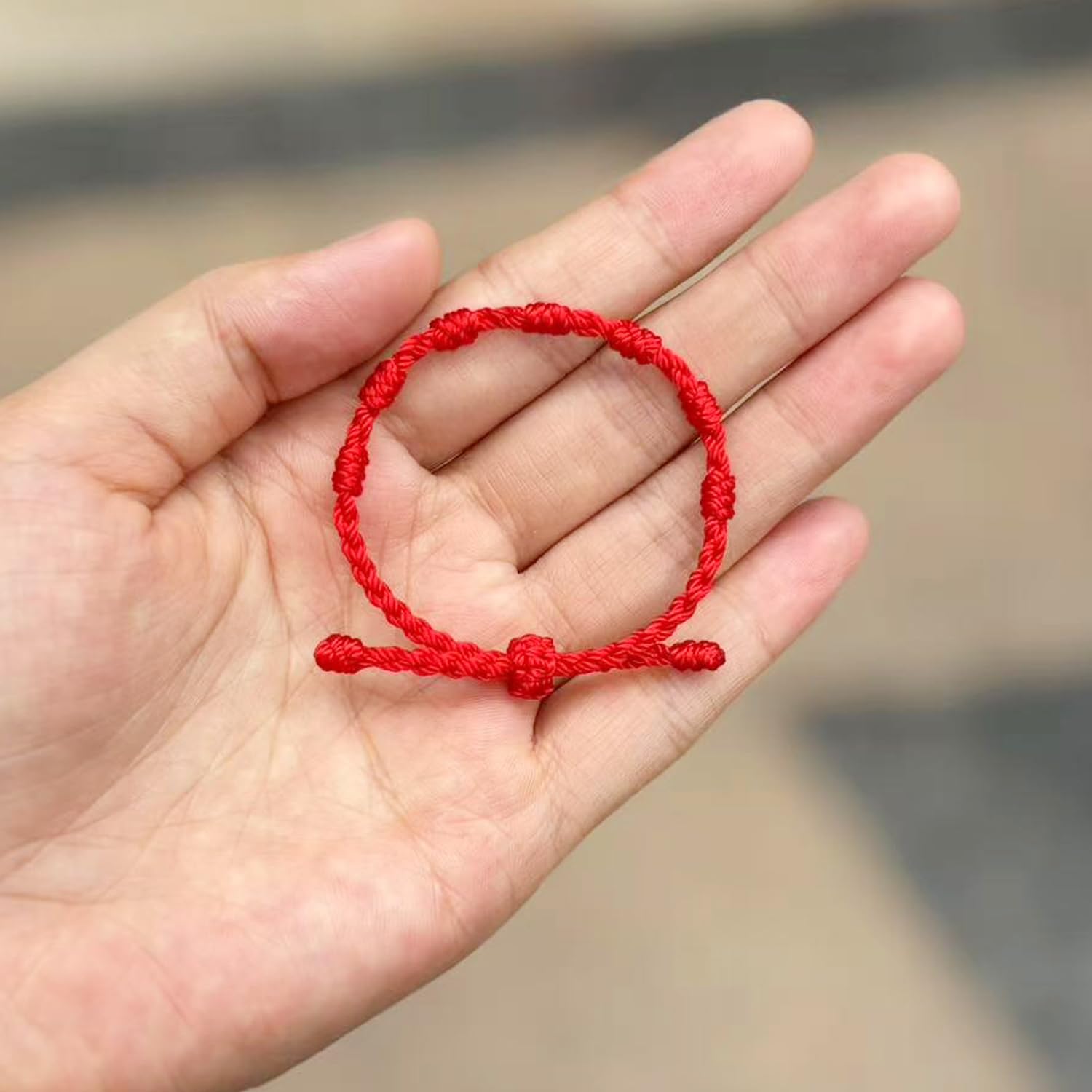 Pulsera 7 nudos roja Protección, Pulsera de Hilo Rojo para Recién Nacidos hasta 3 Años, Amuleto de Protección para Bebé, Regalo de Cumpleaños, Regalo de Bautizo para Bebé Niño y Bebé Niña (ROJO)