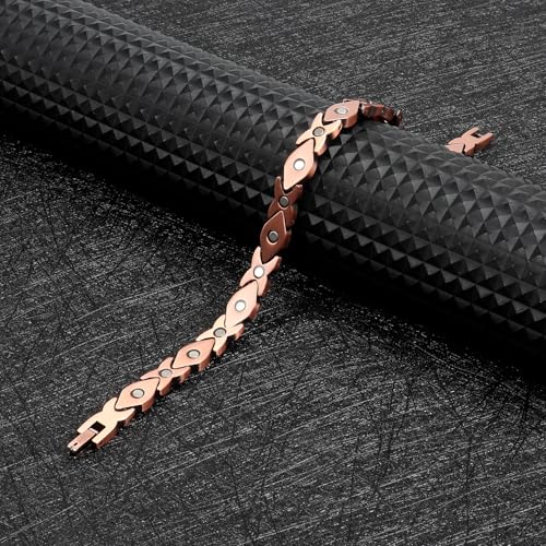 Red Turquoise Pure Copper Bracelet for Women Adjustable Bracelet4