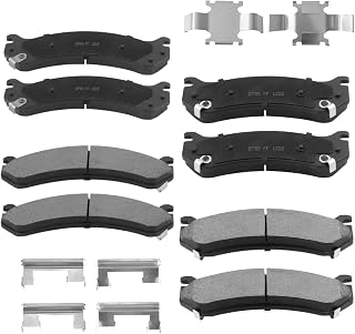 D785 D784 Front & Rear Ceramic Brake Pads Set Fit For Chevrolet Silverado 1500 Silverado 1500 HD For GMC Sierra 1500 Sierra 1500 HD Sierra 3500 HD Yukon XL 2500 For Hummer H2